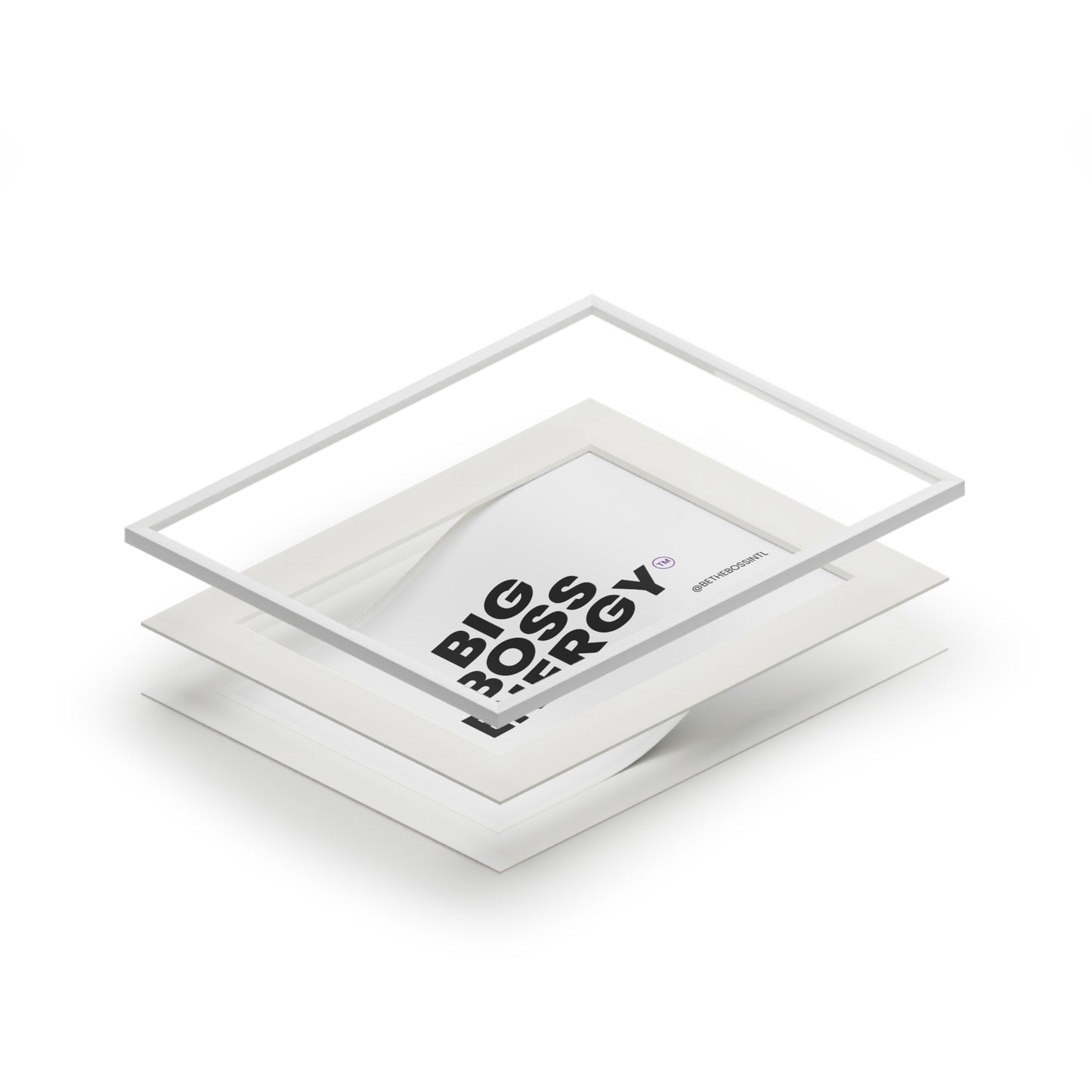 Big Boss Energy Wall Print, Black Font