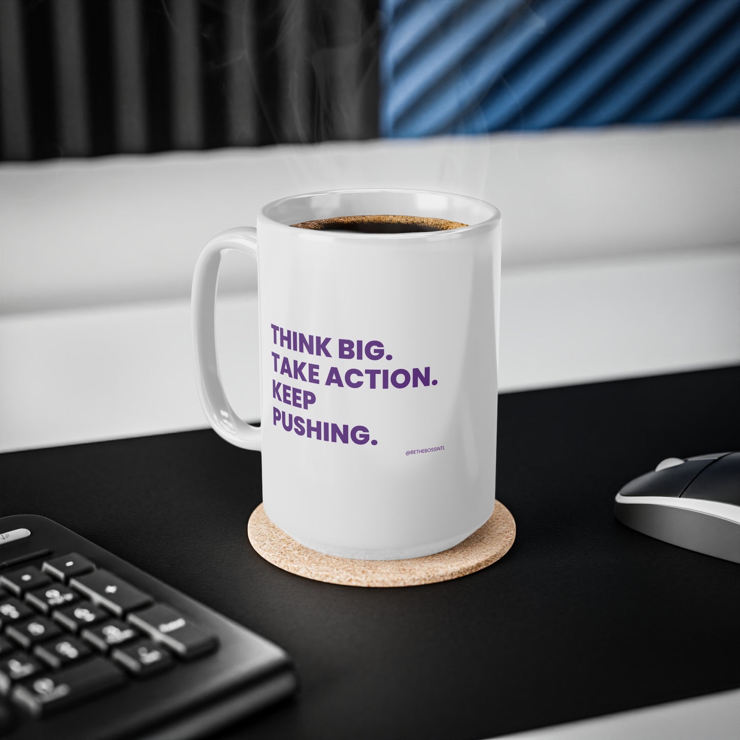 Think Big Ceramic Coffee Cups, 11oz, 15oz