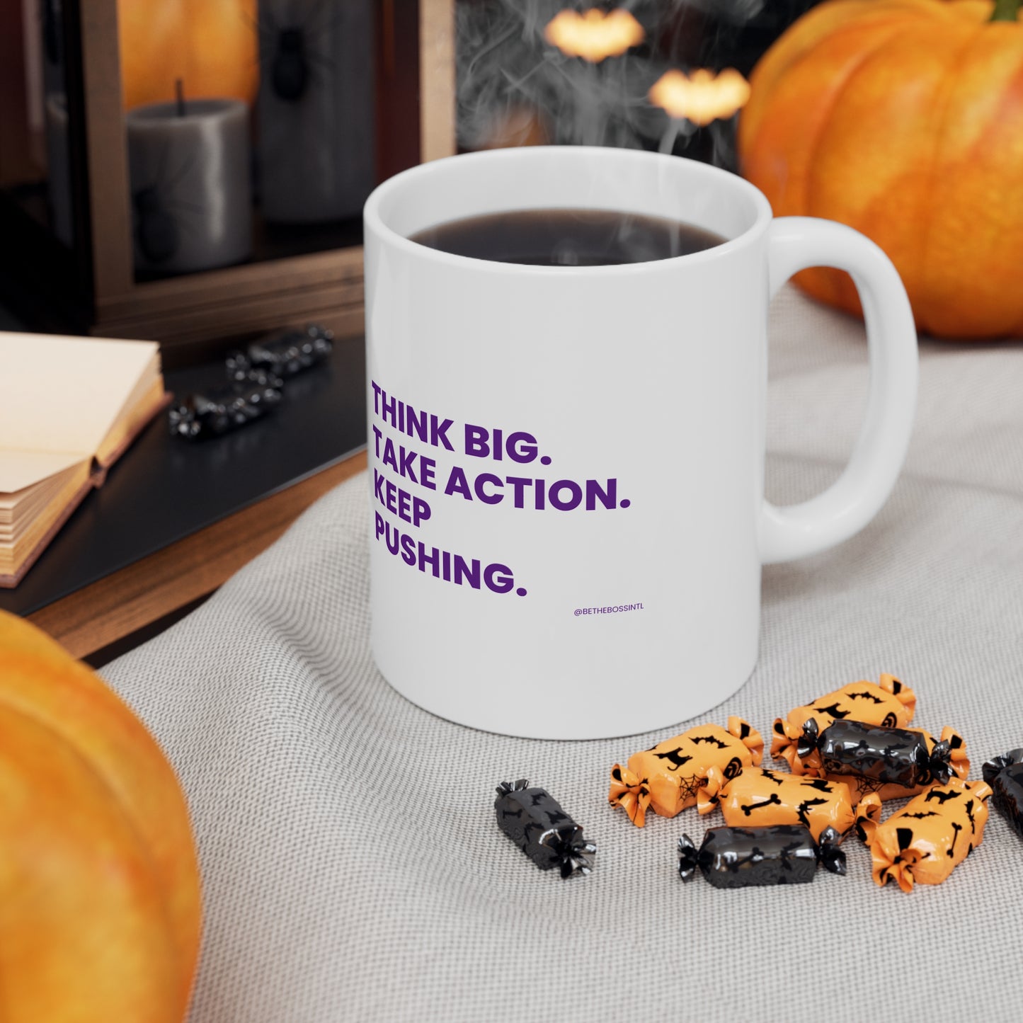 Think Big Ceramic Coffee Cups, 11oz, 15oz