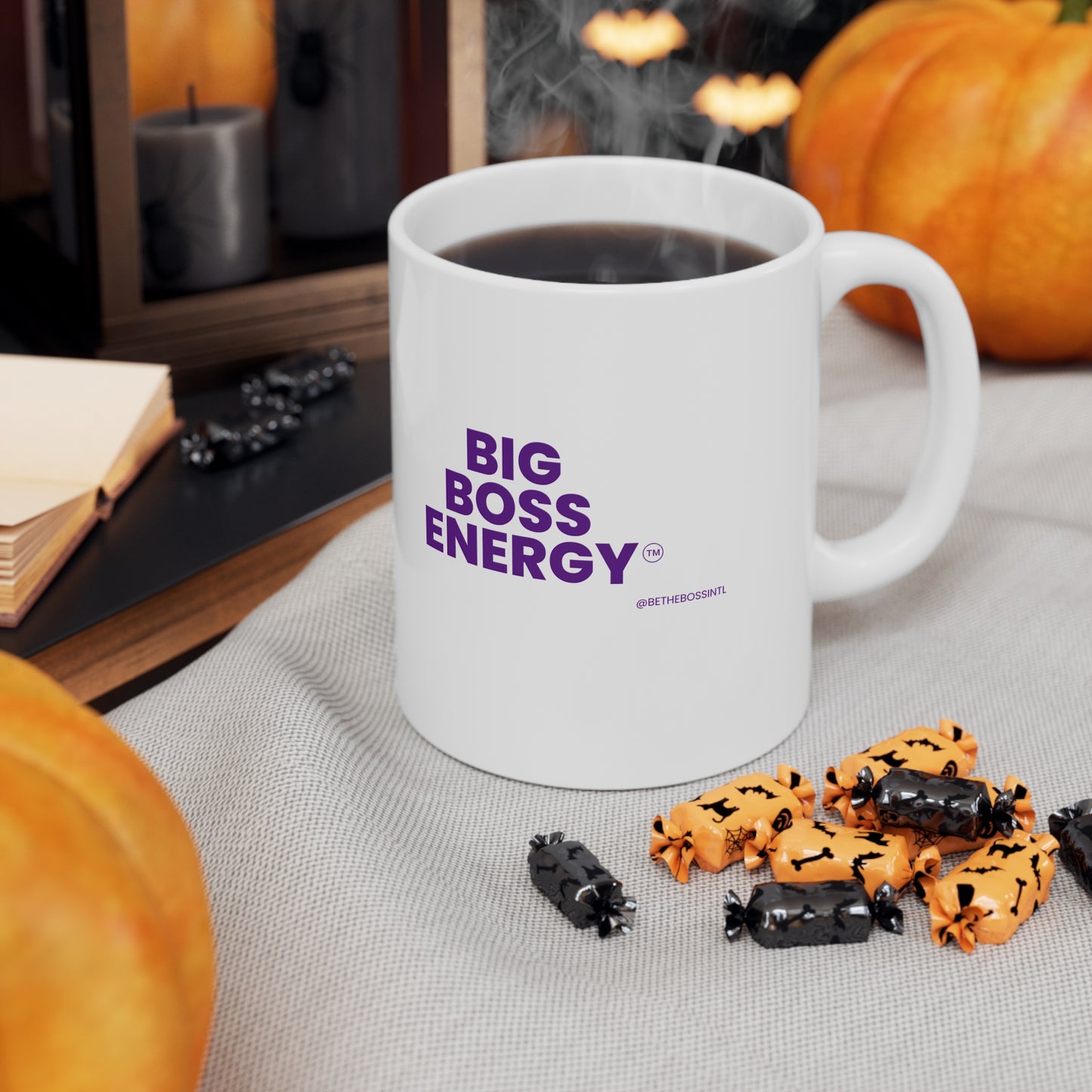 Big Boss Energy Ceramic Coffee Cups, 11oz, 15oz