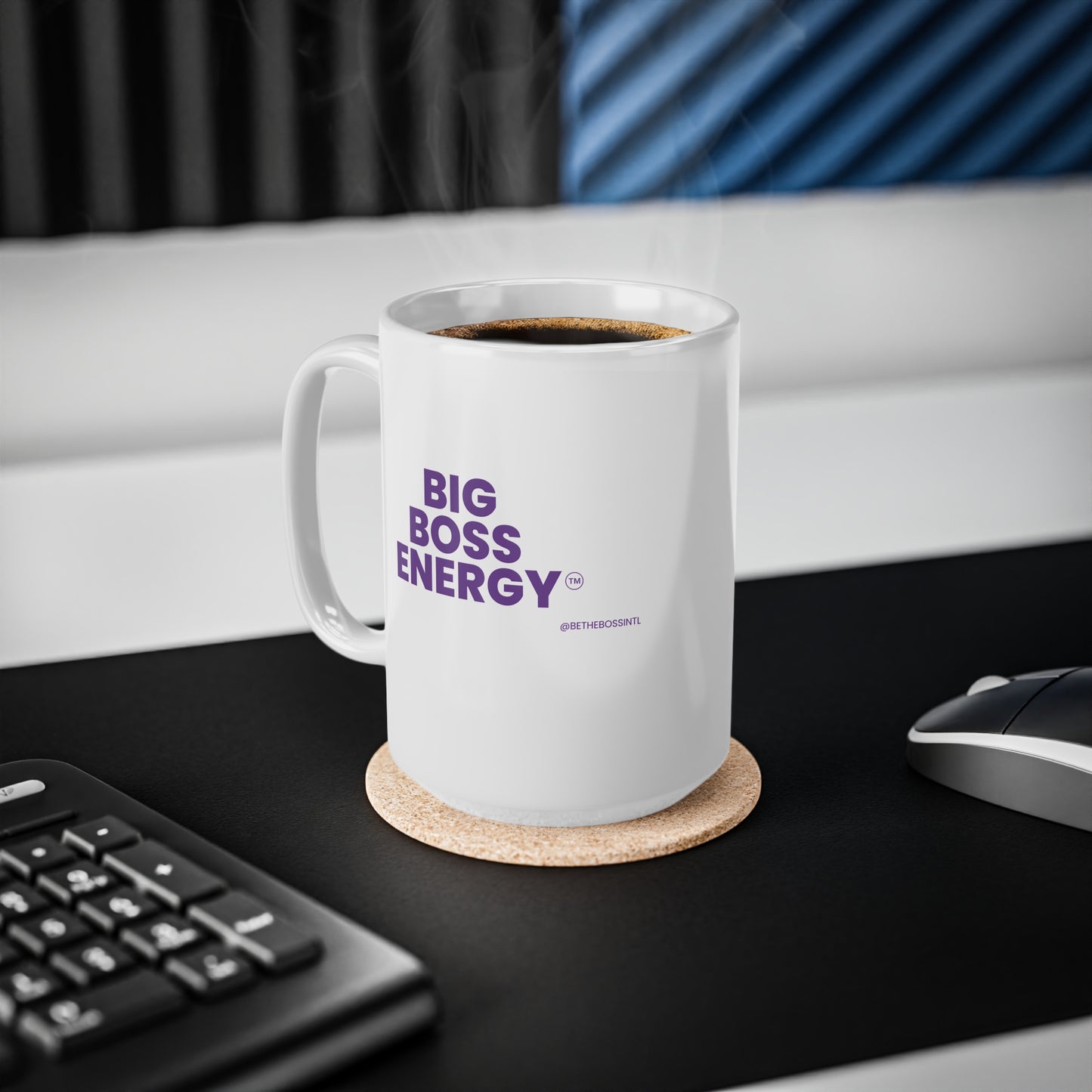 Big Boss Energy Ceramic Coffee Cups, 11oz, 15oz
