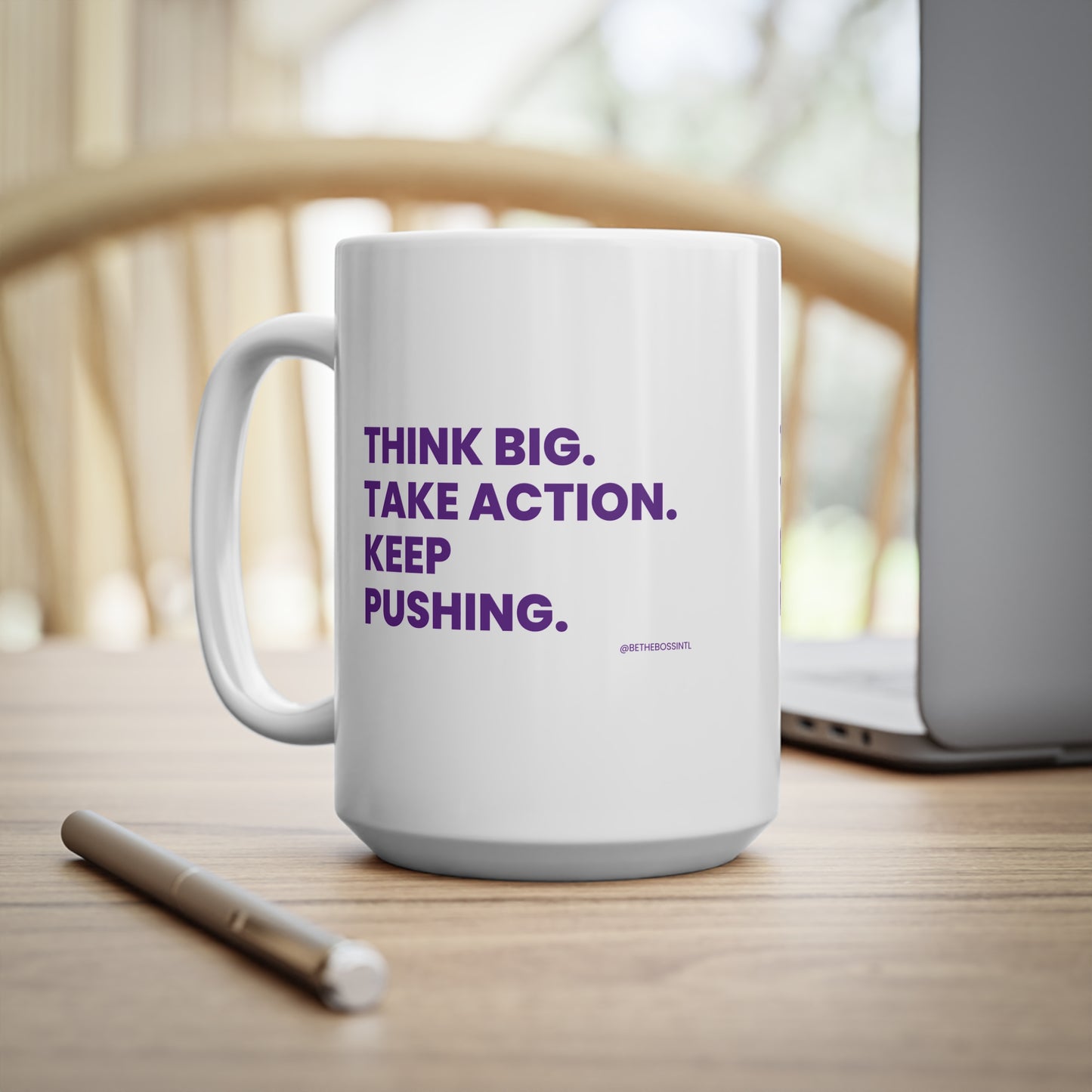 Think Big Ceramic Coffee Cups, 11oz, 15oz