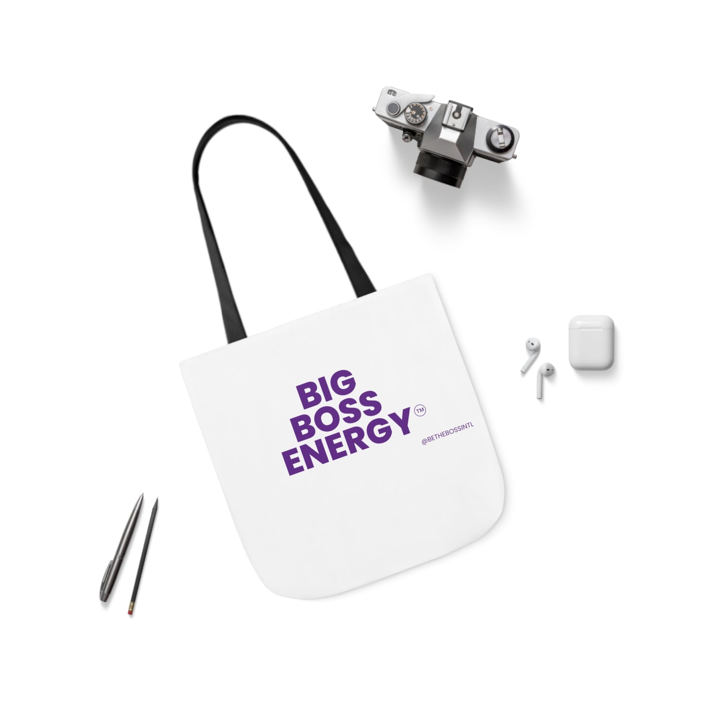 Big Boss Energy Canvas Tote Bag, 5-Color Straps