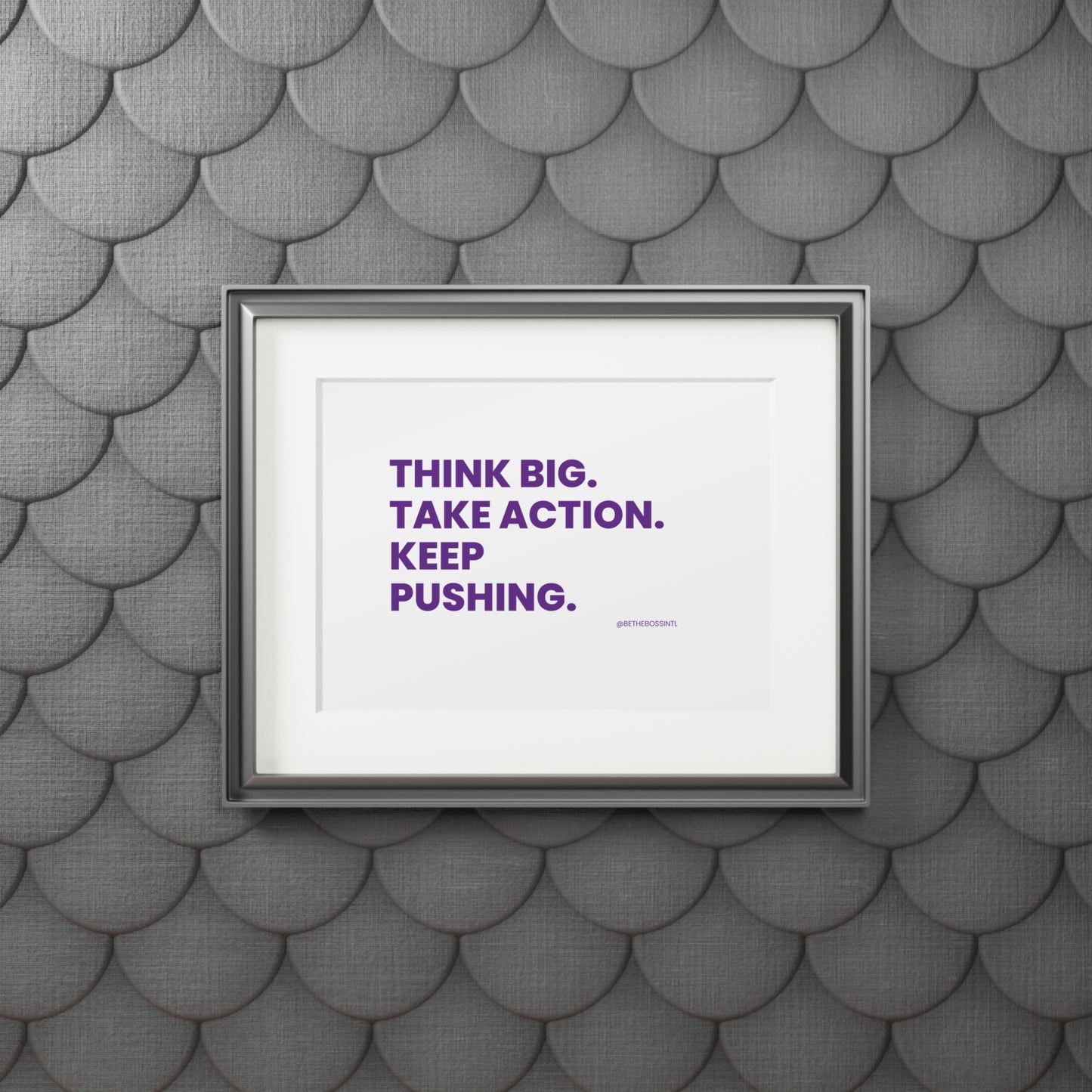 Think Big Wall Print, Purple Font