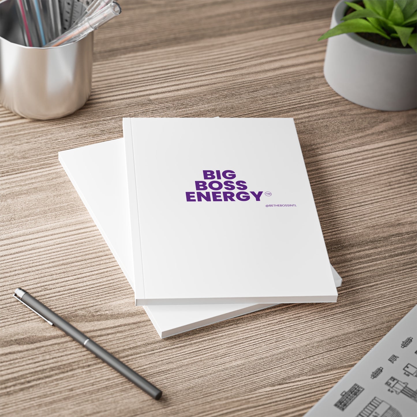 Big Boss Energy Softcover Notebook, A5