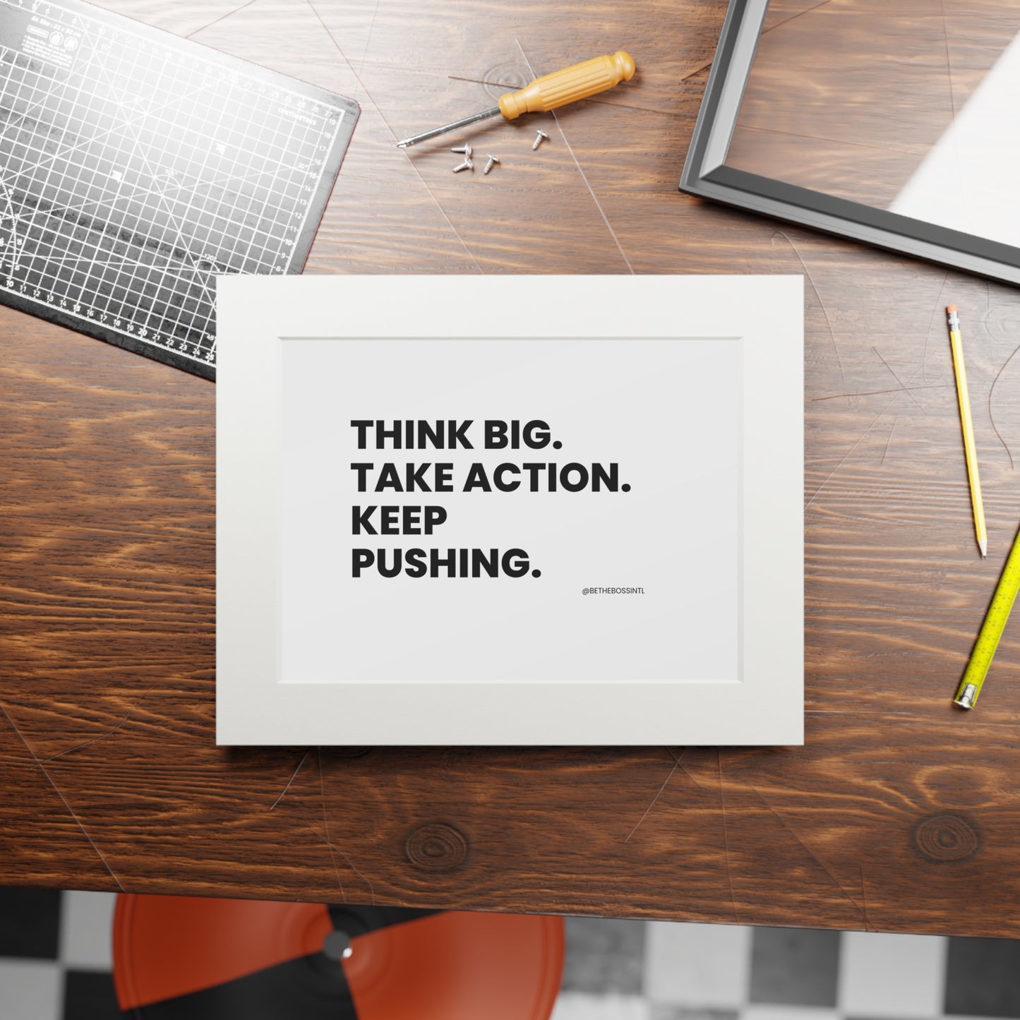 Think Big Wall Print, Black Font