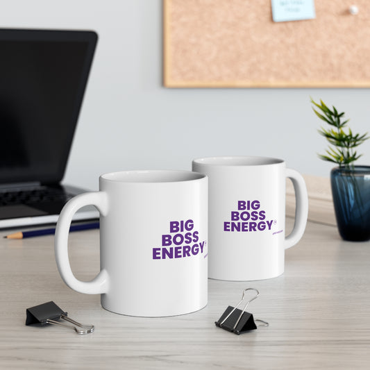 Big Boss Energy Ceramic Coffee Cups, 11oz, 15oz