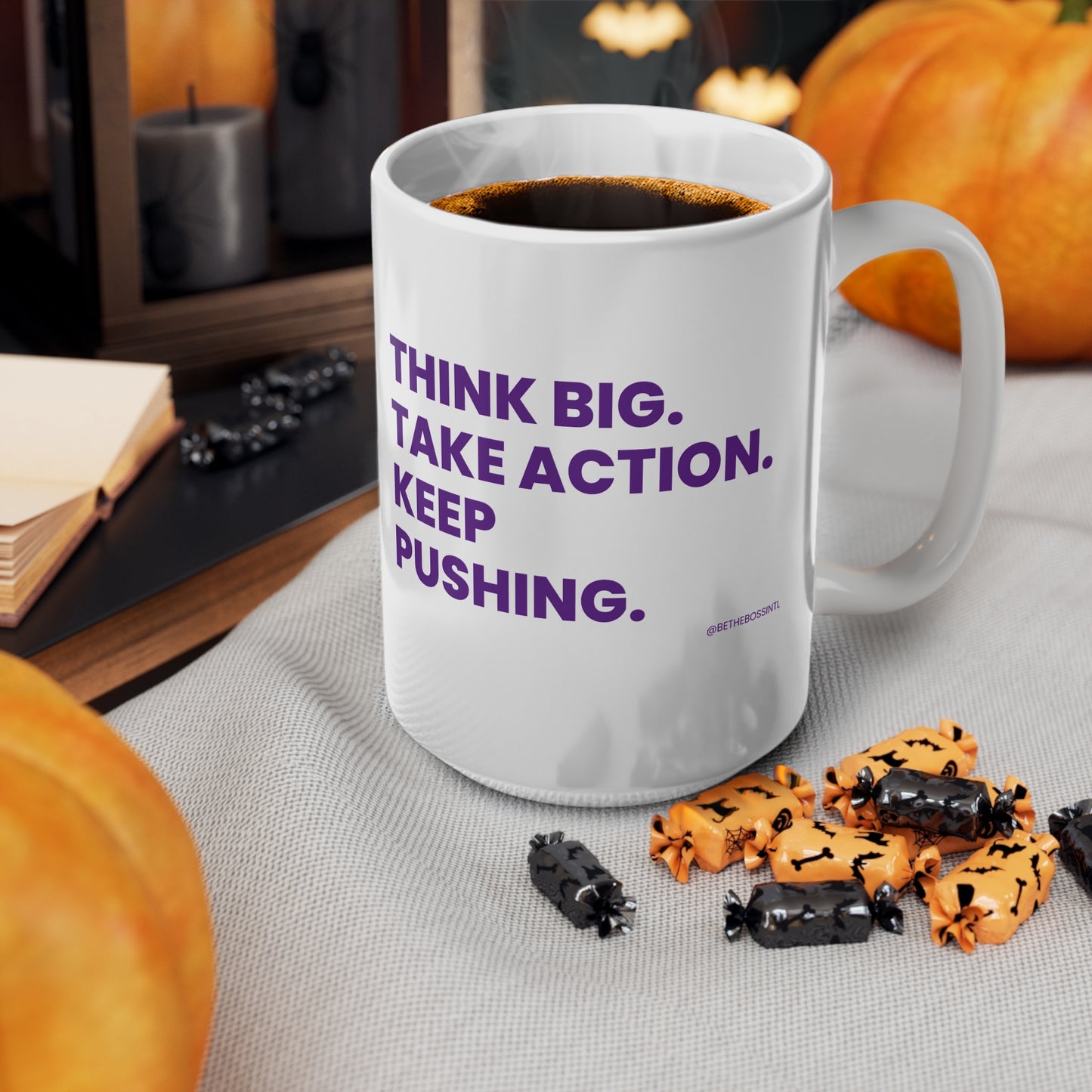 Think Big Ceramic Coffee Cups, 11oz, 15oz