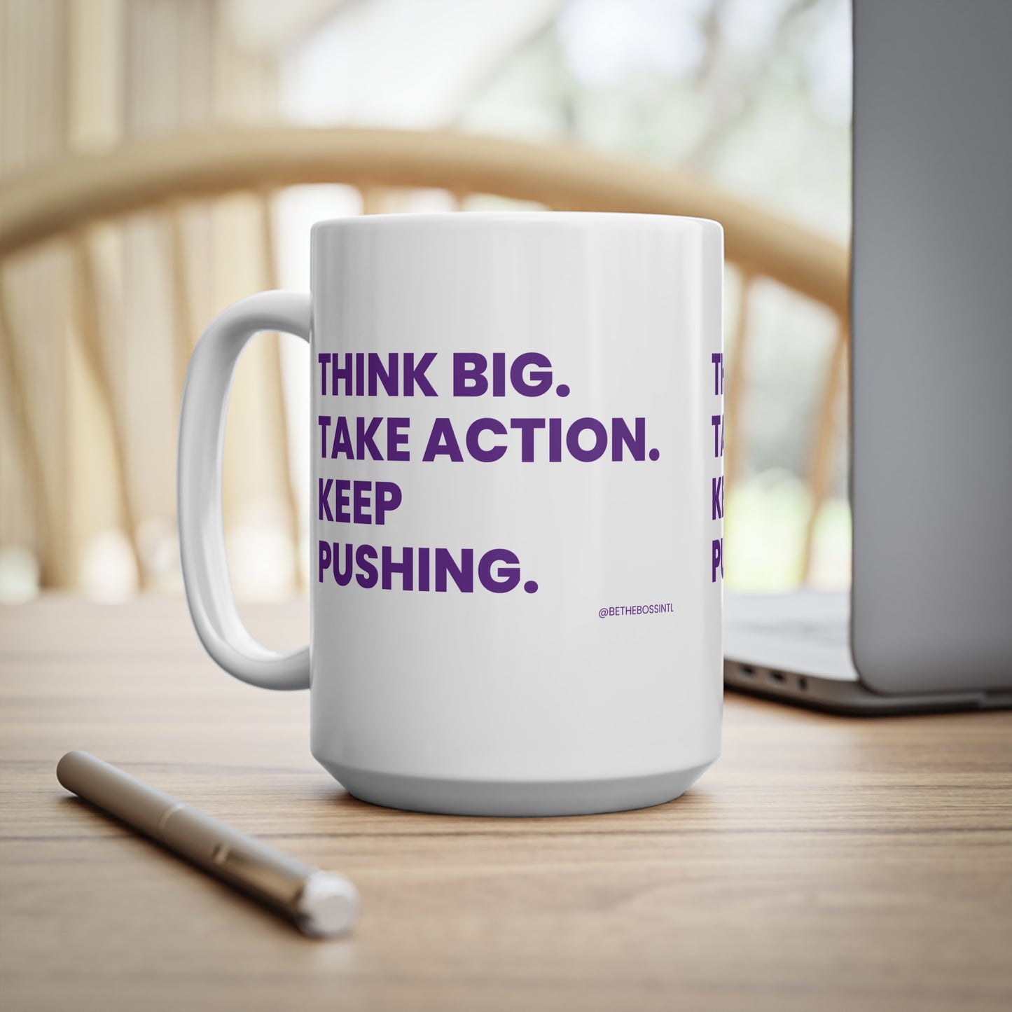 Think Big Ceramic Coffee Cups, 11oz, 15oz