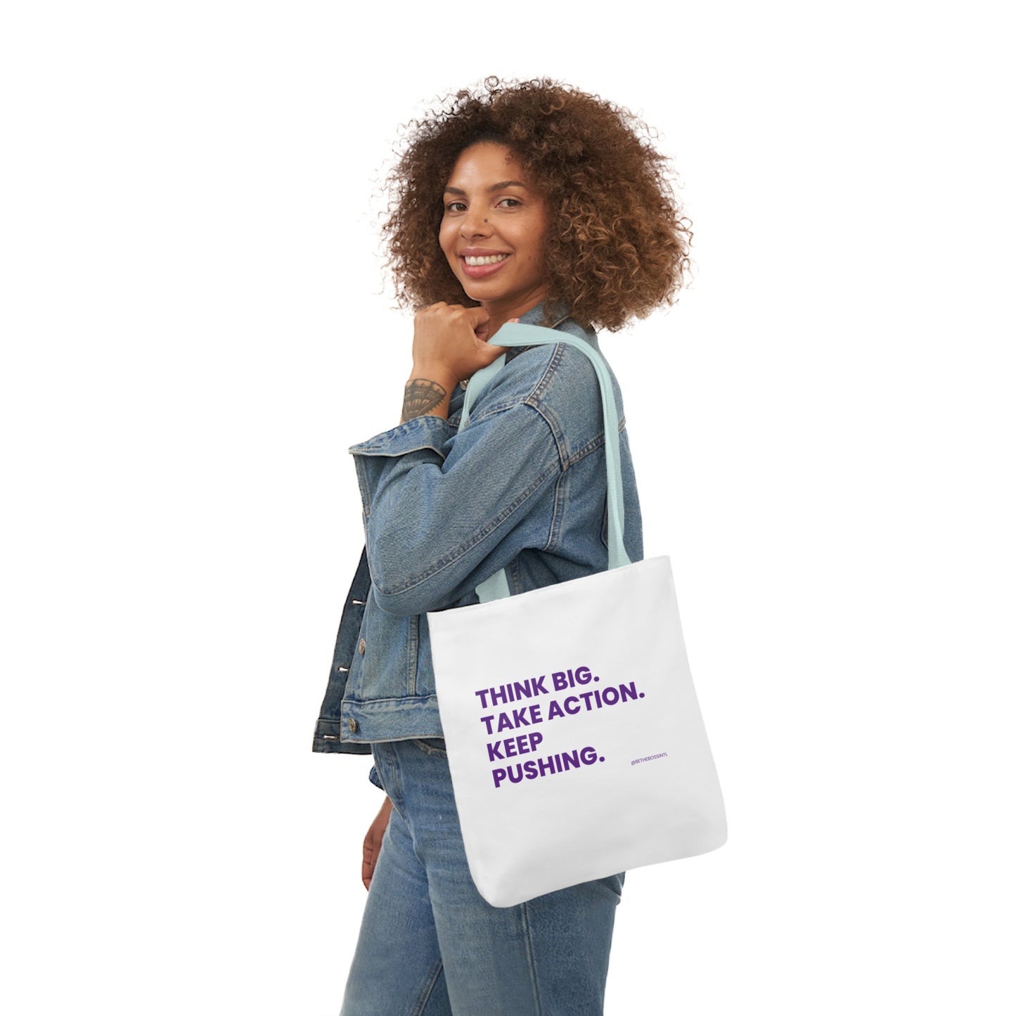 Think BIg Canvas Tote Bag, 5-Color Straps