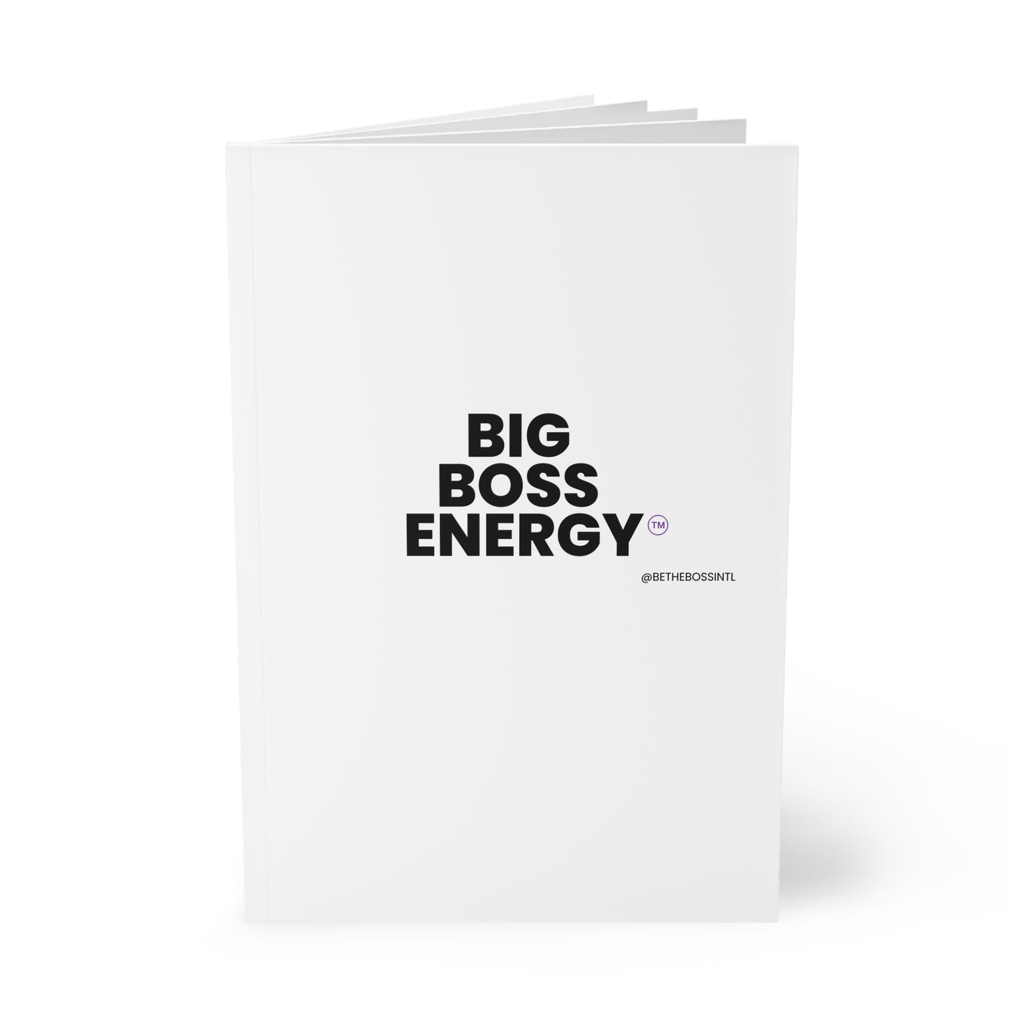 Big Boss Energy Softcover Notebook, A5, Black